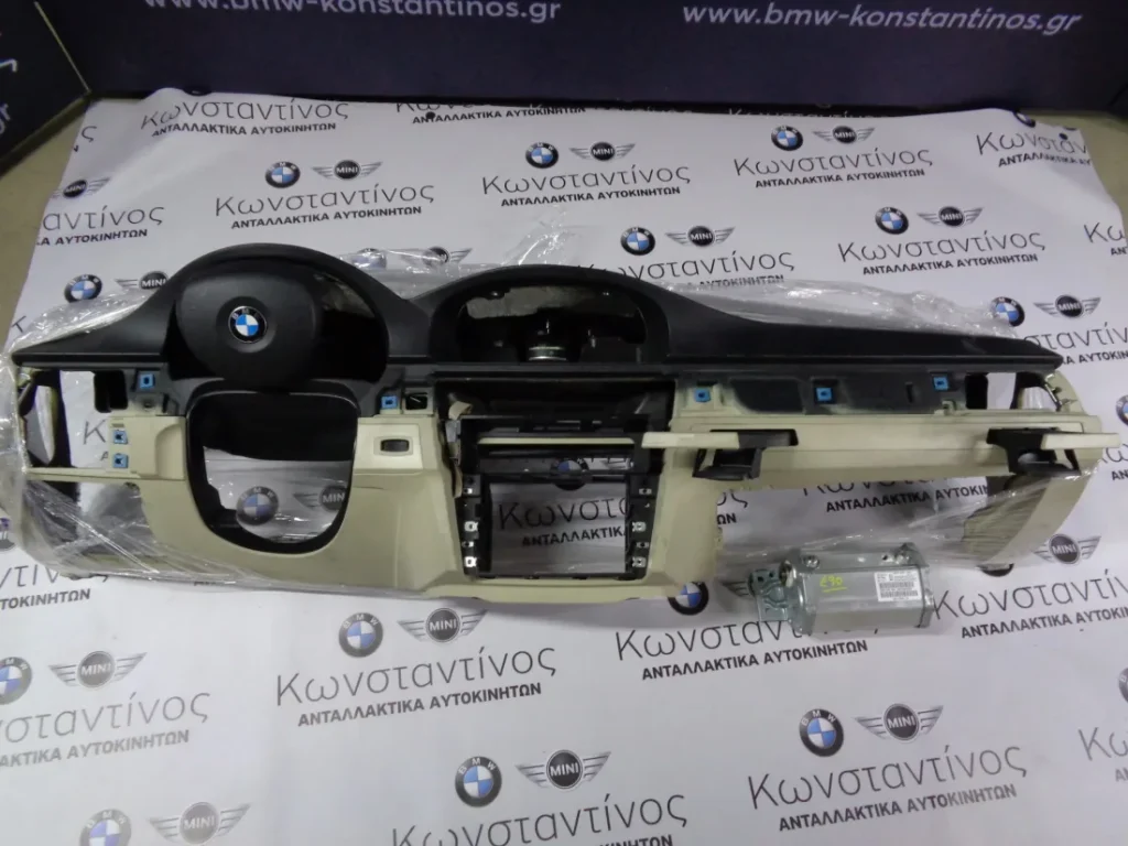 SET AIRBAG-ΤΑΜΠΛΟ (DASHBOARD) BMW E90-E91-E92-E93 ΣΕΙΡΑ 3 ΜΑΥΡΟ-ΜΠΕΖ ΜΕ ΠΟΤΗΡΟΘΗΚΕΣ-ΝΤΟΥΛΑΠΑΚΙ ΚΑΙ ΟΘΟΝΗ