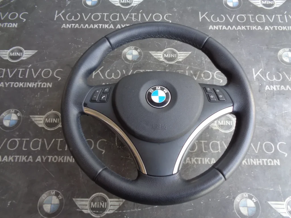 ΤΙΜΟΝΙ (STEEERING WHEEL) BMW E9X-E8X ΣΕΙΡΑ 1 ΚΑΙ 3 SPORT ΜΕ ΑΕΡΟΣΑΚΟ ΚΑΙ ΧΕΙΡΙΣΤΗΡΙΑ
