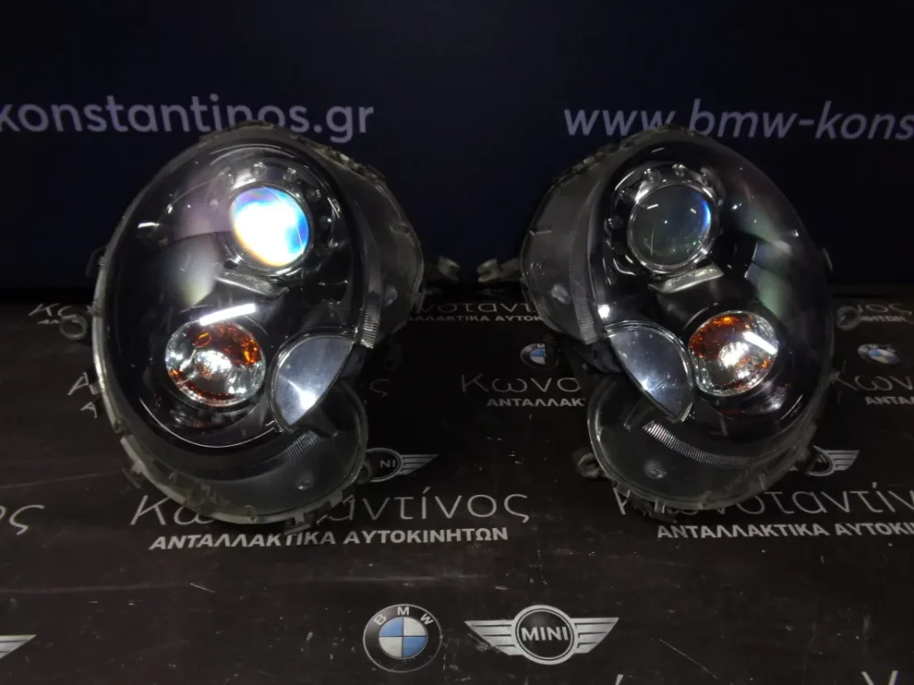 ΦΑΝΑΡΙ ΕΜΠΡΟΣ (FRONT LIGHT) MINI R56 BI-XENON ΛΕΥΚΟ ΦΛΑΣ ΜΑΥΡΟ ΦΟΝΤΟ
