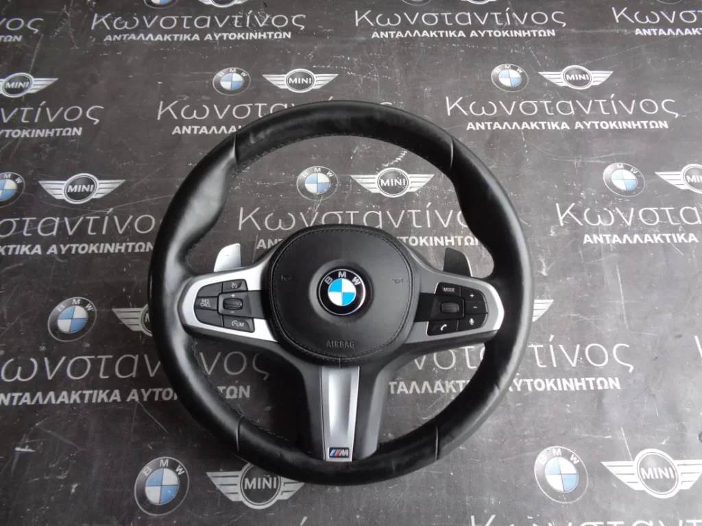 ΤΙΜΟΝΙ (STEERING WHEEL) ΜΕ ΑΕΡΟΣΑΚΟ (AIRBAG) KAI ME PADDLES M PACK BMW X3 G01-X4 G02-G30-G11-F40 ΣΕΙΡΑ 5 ΚΑΙ 1